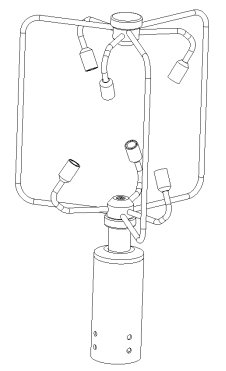 不銹鋼款三維風速儀結(jié)構(gòu)圖